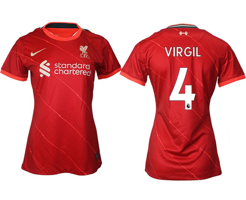 Women 2021-2022 Club Liverpool home aaa version red #4 Soccer Jerseys